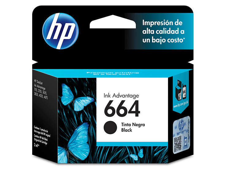 CARTUCHO DE TINTA HP 664 NEGRO