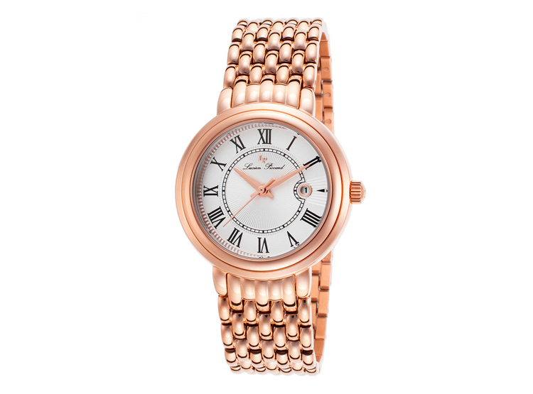 Montre Homme Lucien Piccard LP-12729-RG-22S Camelot - Cadran Rose, Quartz Japonais - Neuf Avec étiquettes
