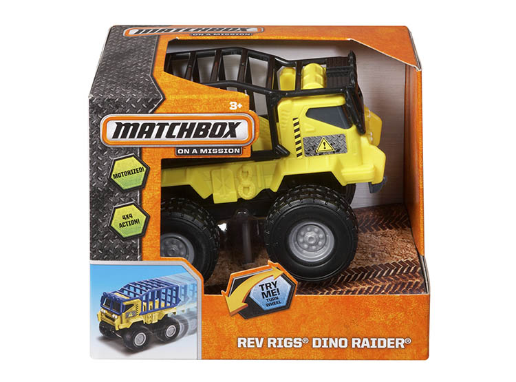 Matchbox Rev Rigs Ripley - VEHICULO MATCHBOX REV RIGS DINO RAIDER