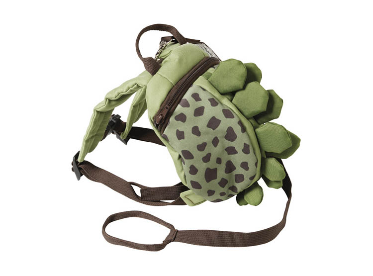 infanti mochila con arnés dino - verde