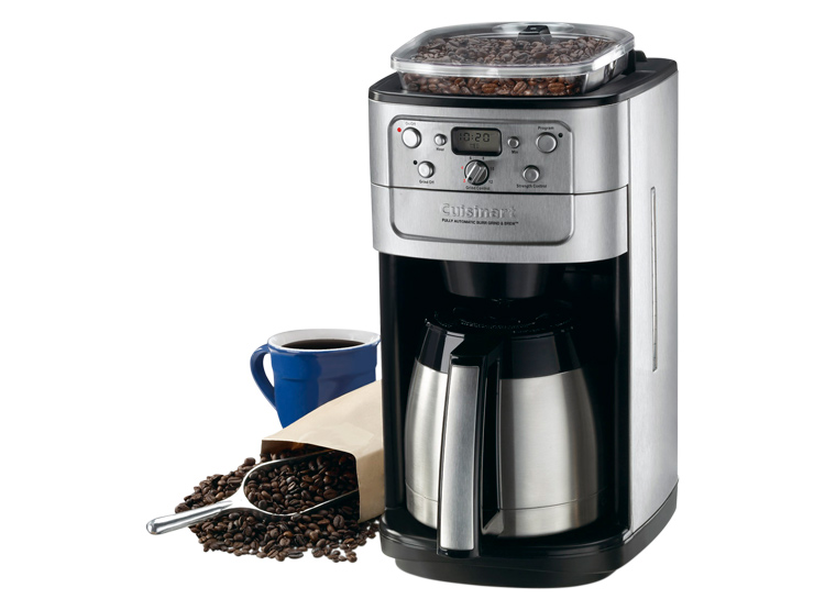 cuisinart cafetera automatica de 12 tazas (1.75 l) con molinillo  incorporado grind \u0026 brew dgb900bce