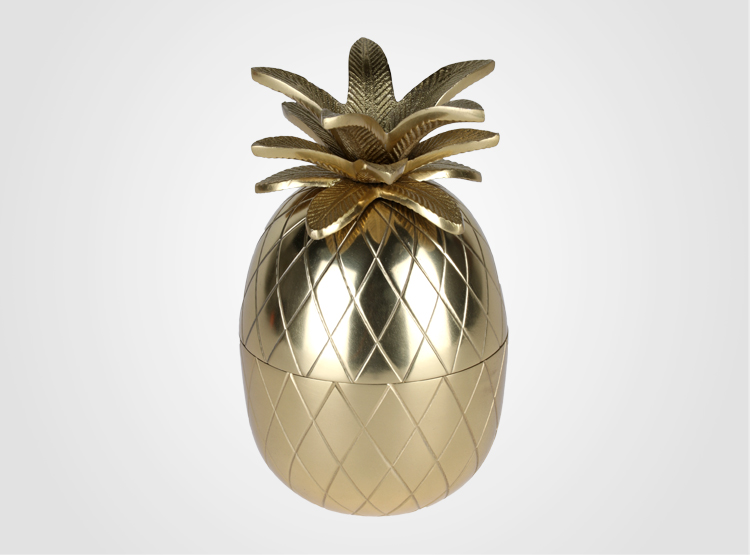 Ripley - PIÑA DORADA METAL M - ADORNO