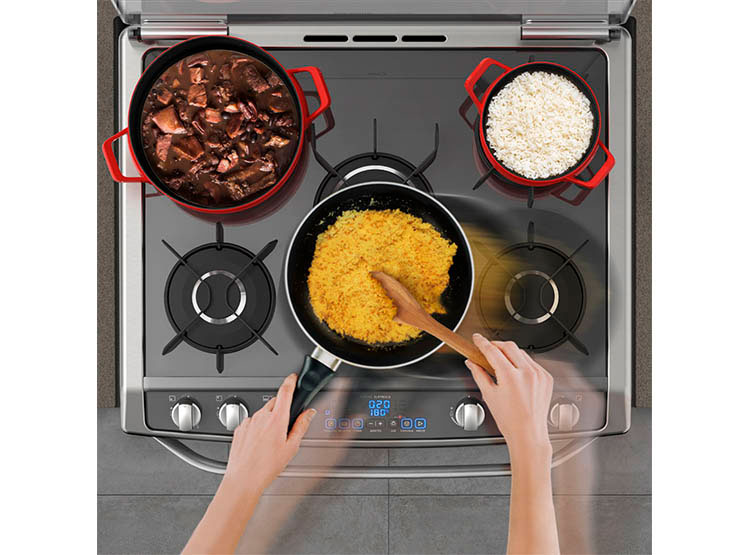 Ripley - ELECTROLUX COCINA A GAS 76XGD 5 QUEMADORES