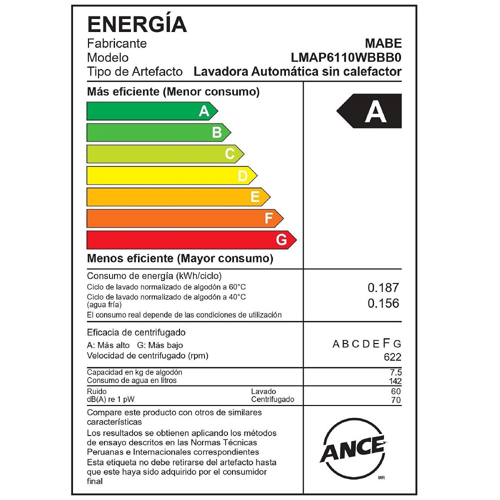 LAVADORA MABE 16 KG CARGA SUPERIOR AQUA SAVER GREEN LMAP6110WBBB0 - 5