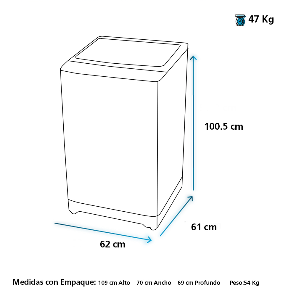 LAVADORA MABE 16 KG CARGA SUPERIOR AQUA SAVER GREEN LMAP6110WBBB0 - 7