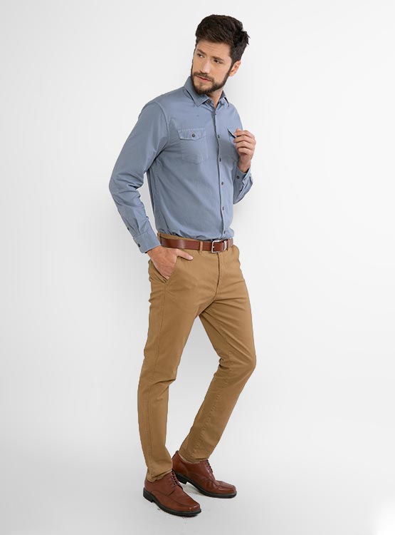 CAMISA MANGA LARGA CACHAREL PARA HOMBRE SC CANADA - ALGODÓN
