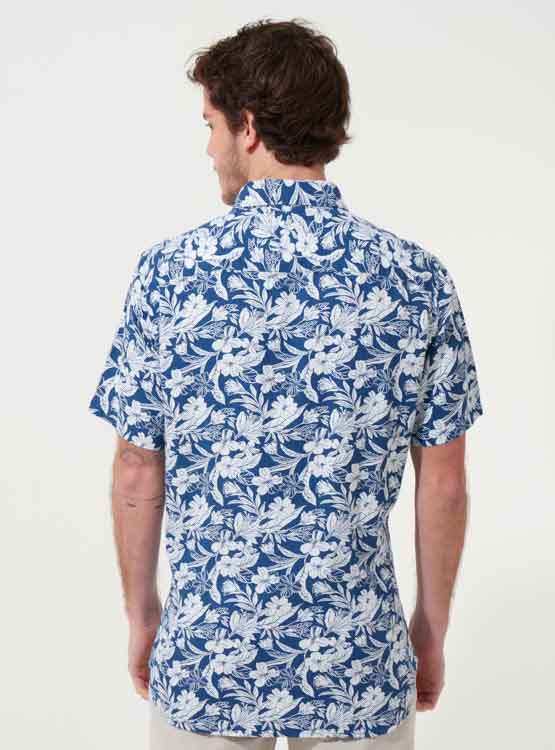 Elif Ropa Ripley - CAMISA MANGA CORTA HOMBRE NAVIGATA AZUL LIN ELIF