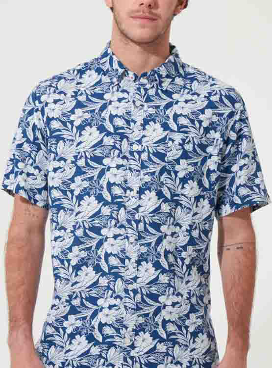 Elif Ropa Ripley - CAMISA MANGA CORTA HOMBRE NAVIGATA AZUL LIN ELIF