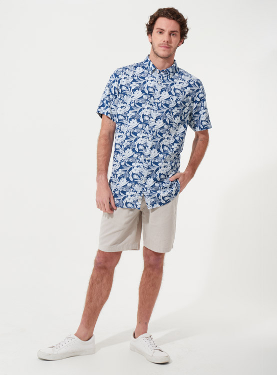 Elif Ropa Ripley - CAMISA MANGA CORTA HOMBRE NAVIGATA AZUL LIN ELIF
