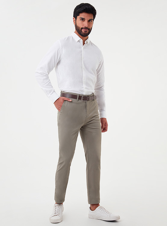 PANTALÓN HOMBRE KENNETH STEVENS OLIVA BELT - 5