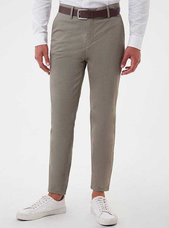 PANTALÓN HOMBRE KENNETH STEVENS OLIVA BELT - 1
