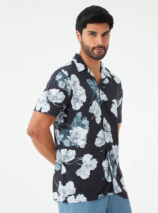 Camisa Hombre Manga Corta Con Estampado Digital 3D - Camiseta De Botones Holgada Y Cómoda Para Verano Y Carnaval