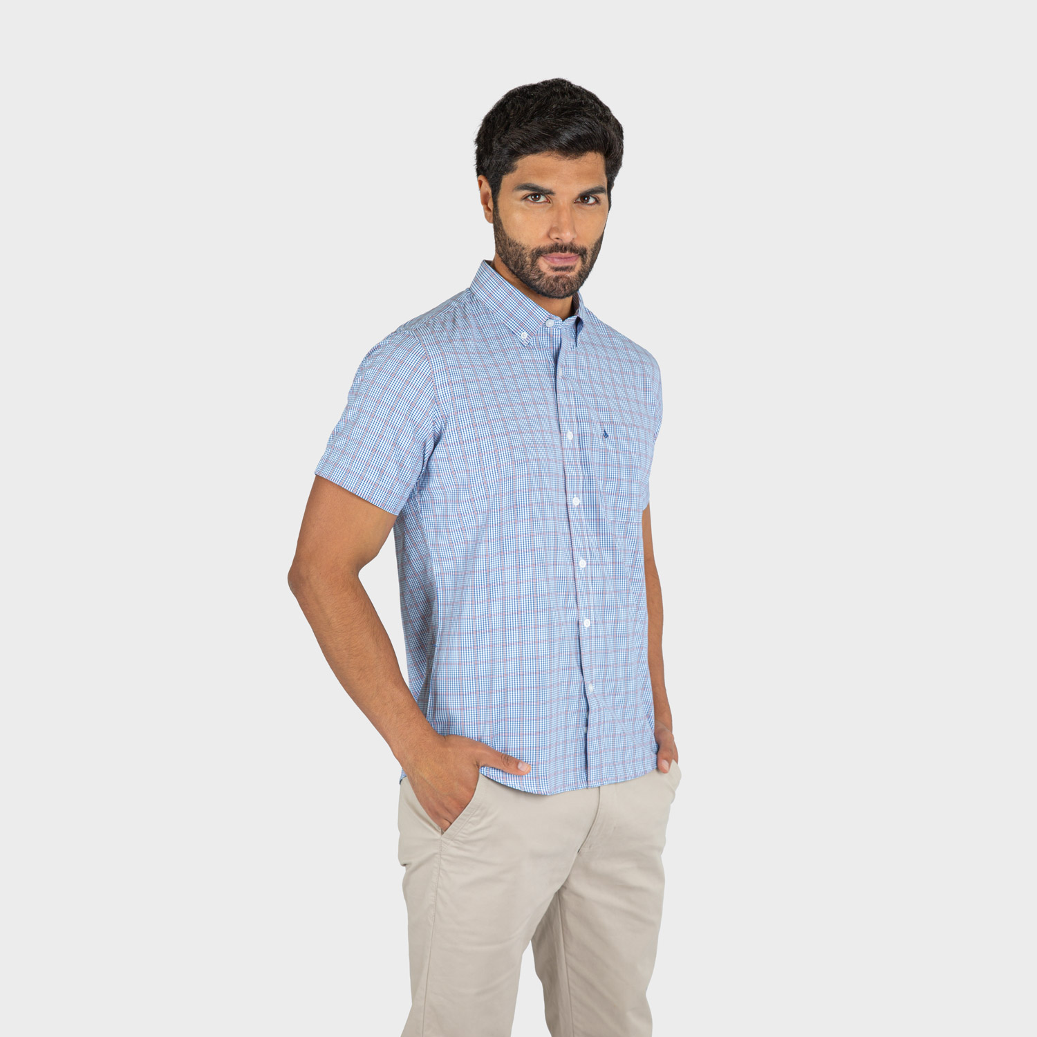 Ripley - CAMISA MANGA CORTA HOMBRE JOHN HOLDEN AZUL 7CC166