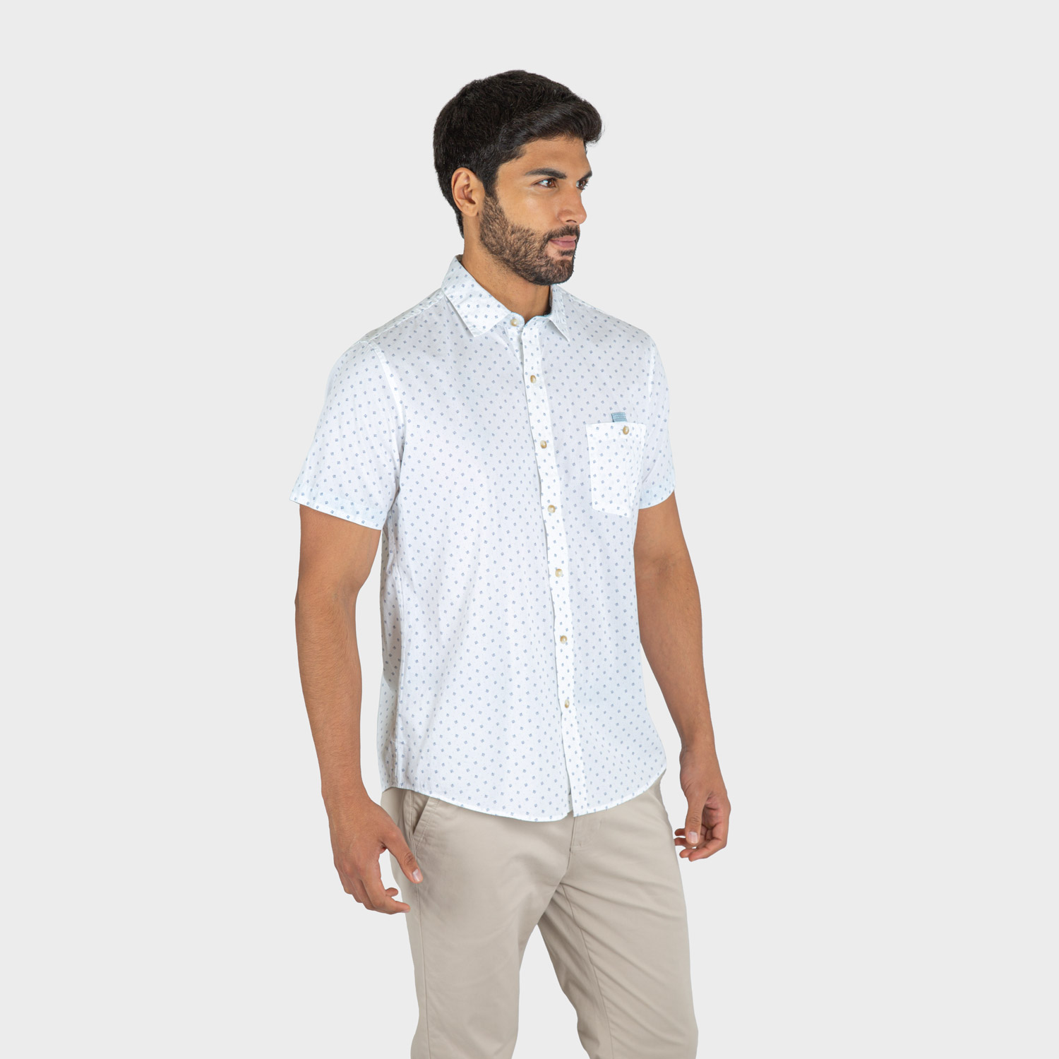 Camisa para Hombre Manga Corta Color Blanco IMP-78125 main image 1