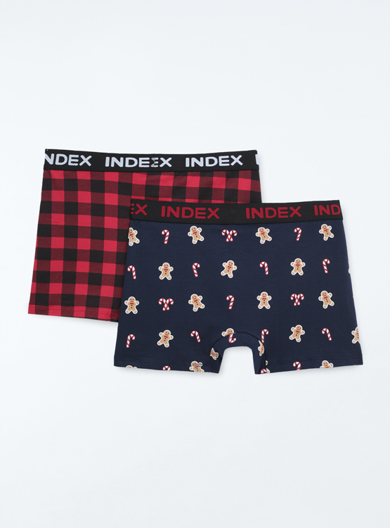 Ripley - BÓXER INDEX PARA HOMBRE ALGODÓN NAVIDEÑO BLANCO PACK X2