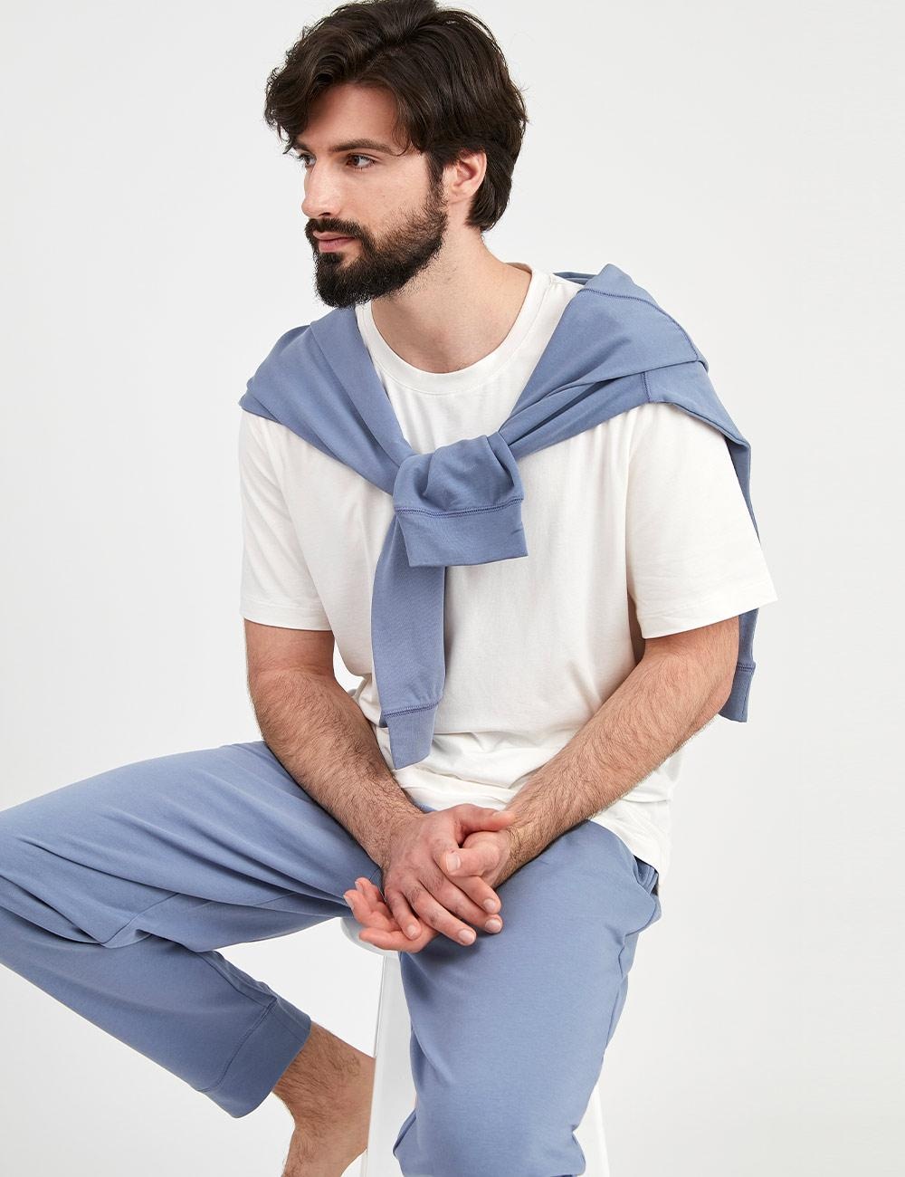 SUDADERA HOMBRE IN BLOOM CELESTE OLIVER OCEAN BLUE - 2