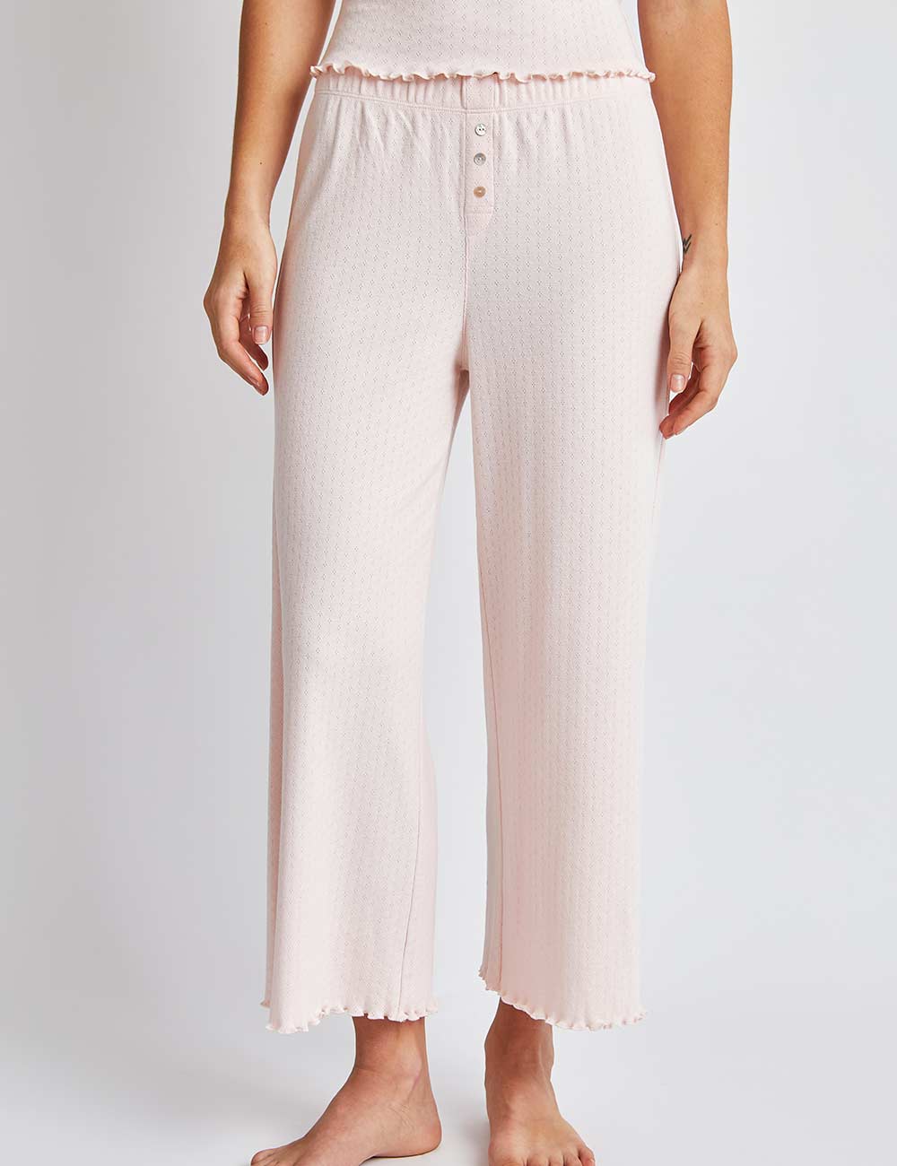 Pijama De Dos Piezas Para Mujer - Manga Larga, Botones Y Estampado A Cuadros - Con Apertura Trasera Para Mayor Comodidad