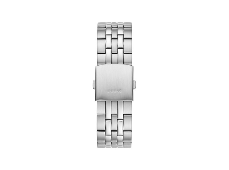 GUESS Reloj analógico de acero inoxidable para hombre con