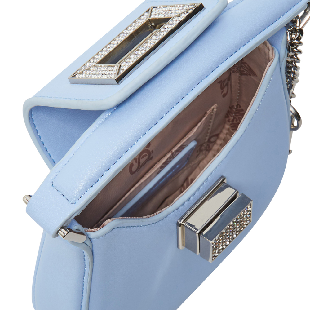 Cartera Para Mujer Charltu - Azul Claro, Piel Sintética, 6 Ranuras Para Tarjetas, Bolsillo Con Cremallera