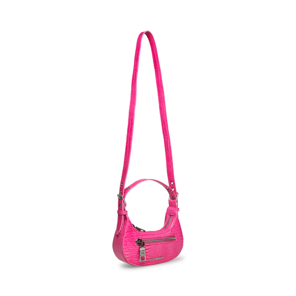 Steve Madden Women's Carie-R Rhinestone Asymmetrical Shoulder Bag – Leopard Print, Adjustable Strap, Sparkly Evening Purse