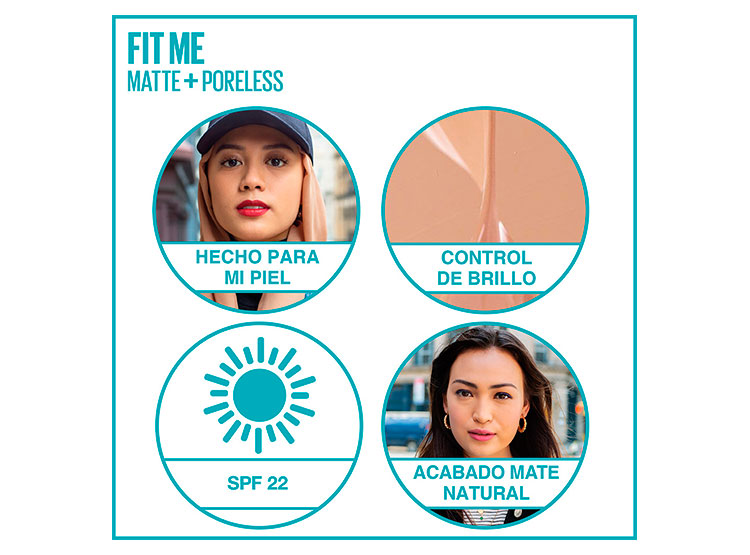 BASE MAYBELLINE FIT ME MATTE + PORELESS TONO TRUE BEIGE 1.00 FL OZ - 5