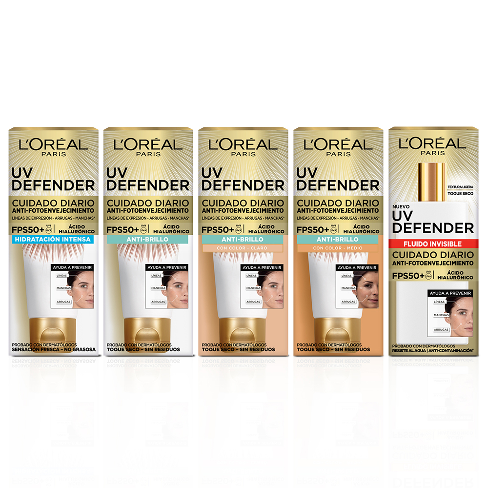 CREMA L'OREAL PARÍS UV DEFENDER ANTI-BRILLO SIN COLOR FPS50 40ML - 6