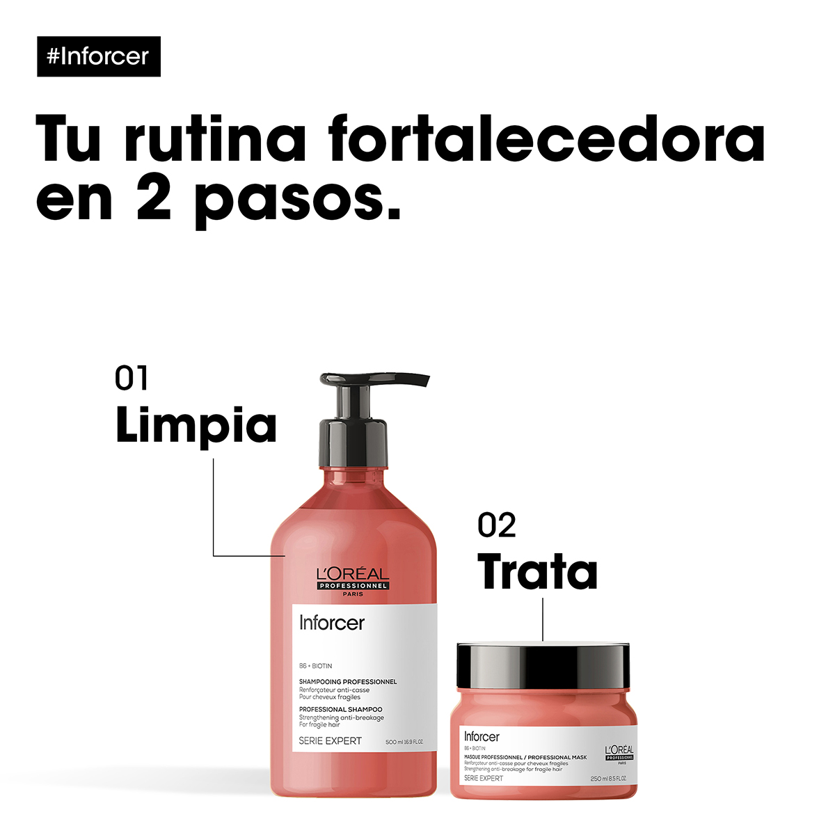 SHAMPOO PARA CABELLO DEBILITADO INFORCER 300ML - 3