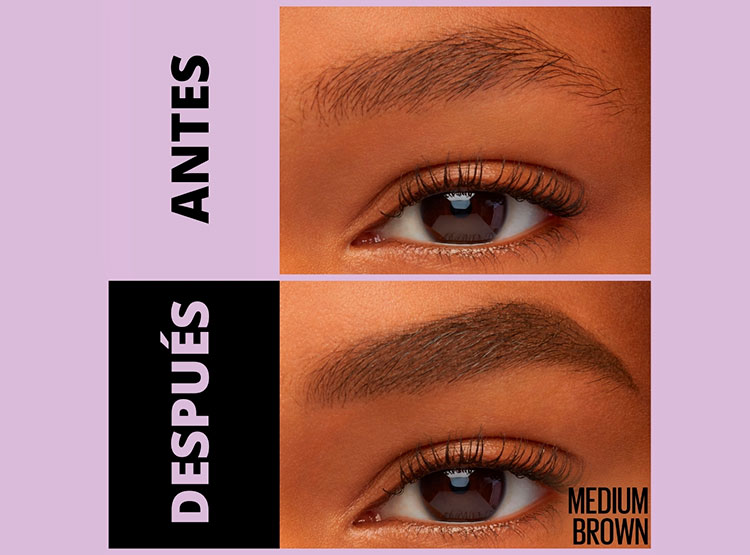 DELINEADOR DE CEJAS MAYBELLINE EXPRESS BROW DUO 2 EN 1 TONO MEDIUM BROWN - 4