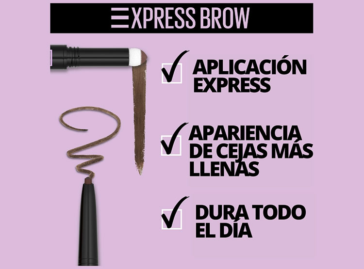 DELINEADOR DE CEJAS MAYBELLINE EXPRESS BROW DUO 2 EN 1 TONO DEEP BROWN - 6