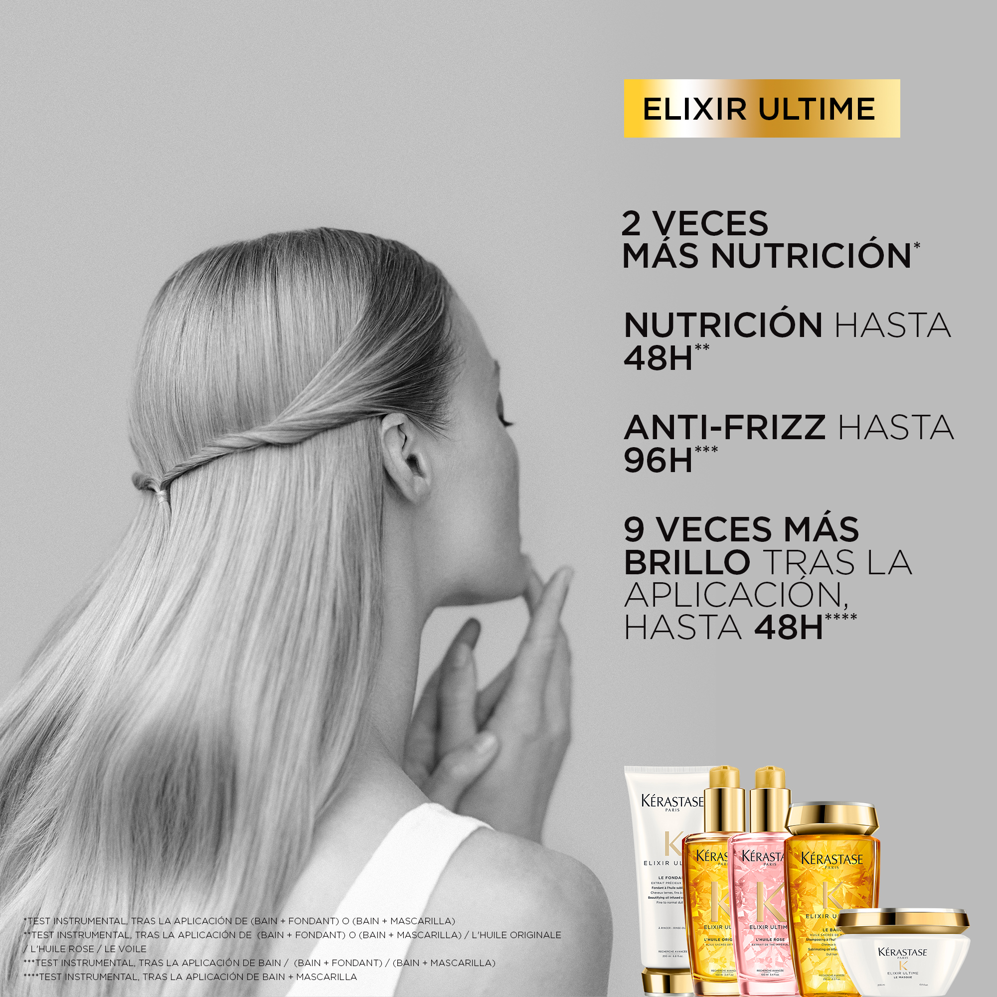SHAMPOO PARA CABELLOS CON FALTA DE BRILLO BAIN ELIXIR ULTIME ELIXIR ULTIME 250ML - 3