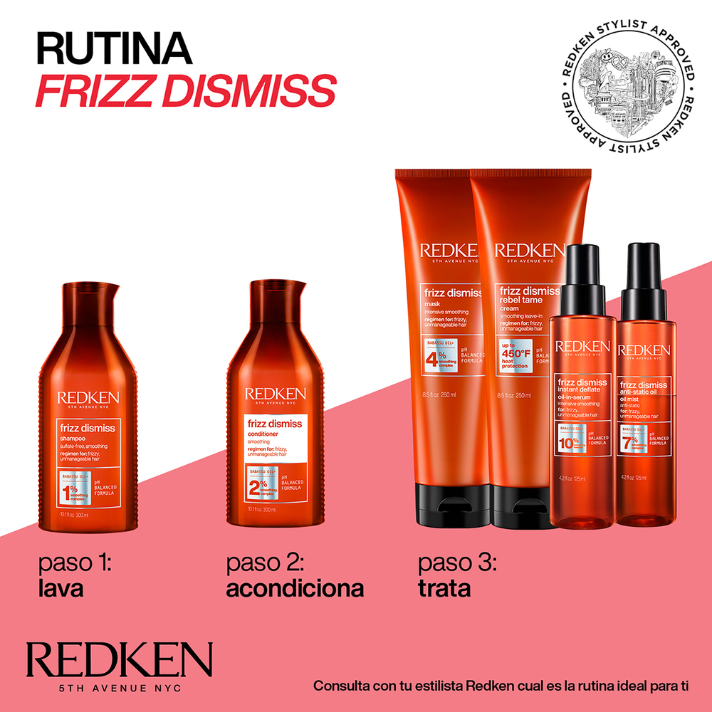 SHAMPOO REDKEN FRIZZ DISMISS PARA CABELLO CON FRIZZ 300 ML - 6