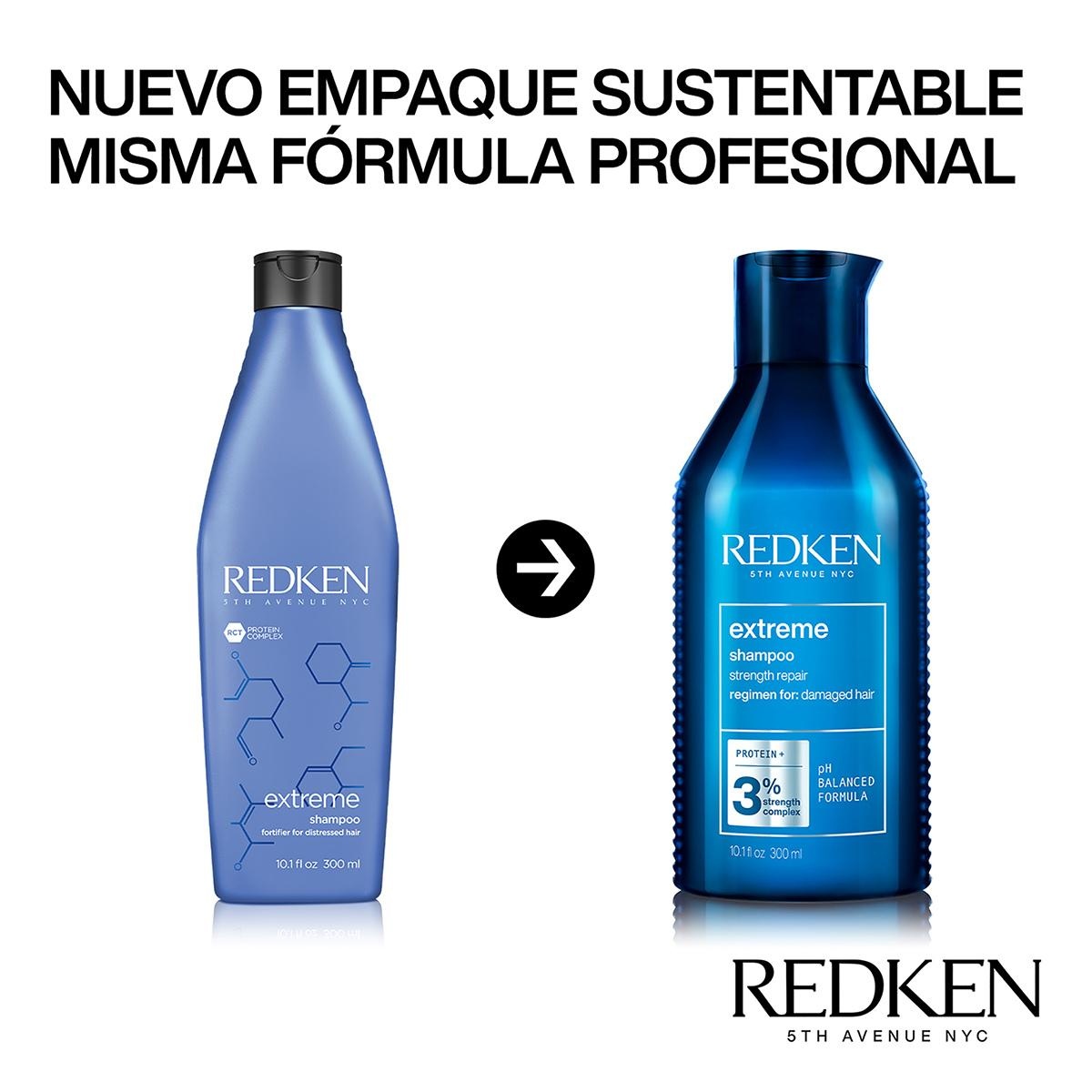 REDKEN SHAMPOO EXTREME 300ML PARA CABELLO DAÑADO - 4