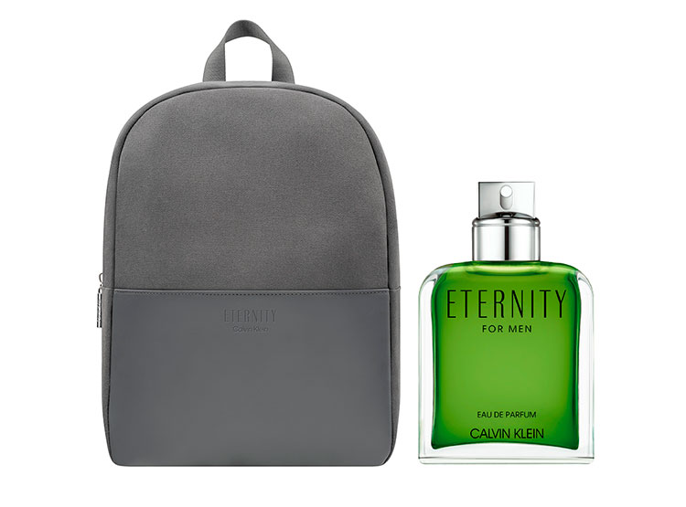 PACK CALVIN KLEIN EAU DE PARFUM ETERNITY FOR MEN 200 ML + MOCHILA CK