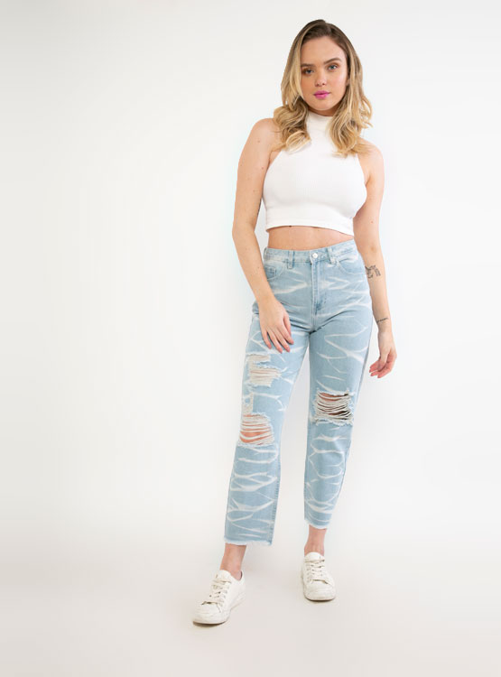 Ripley - JEAN INDEX PARA MUJER ALGODÓN MODA CEBRA