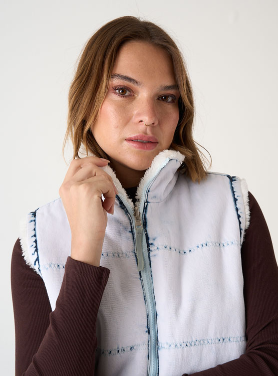 Chaleco De Sherpa A Cuadros Para Mujer Sin Mangas | Forro Polar, Cuello Alto Y Cremallera | Abrigo Ligero Para Otoño E Invierno