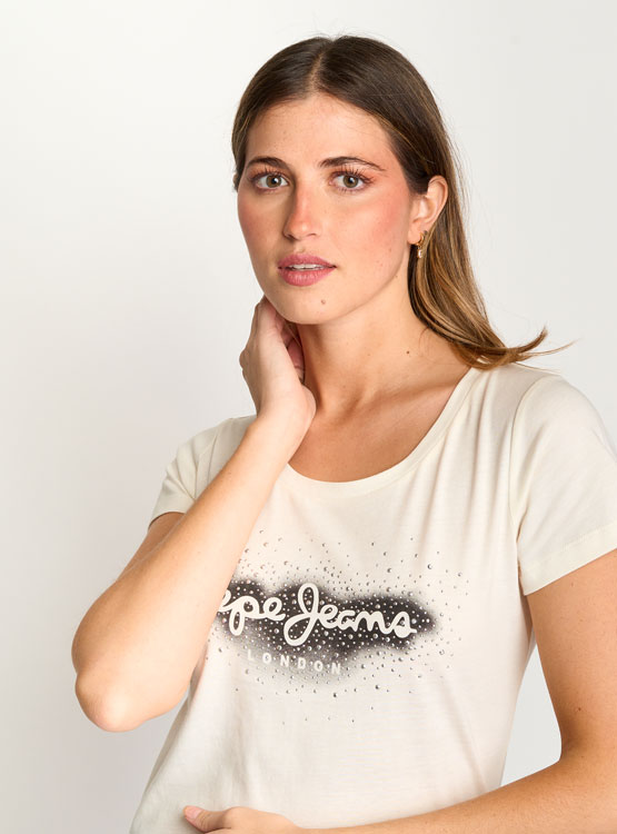 Pepe Jeans Camila T-Shirt Manica Lunga Donna - Girocollo Con Logo, Cotone BCI, Regular Fit - 2