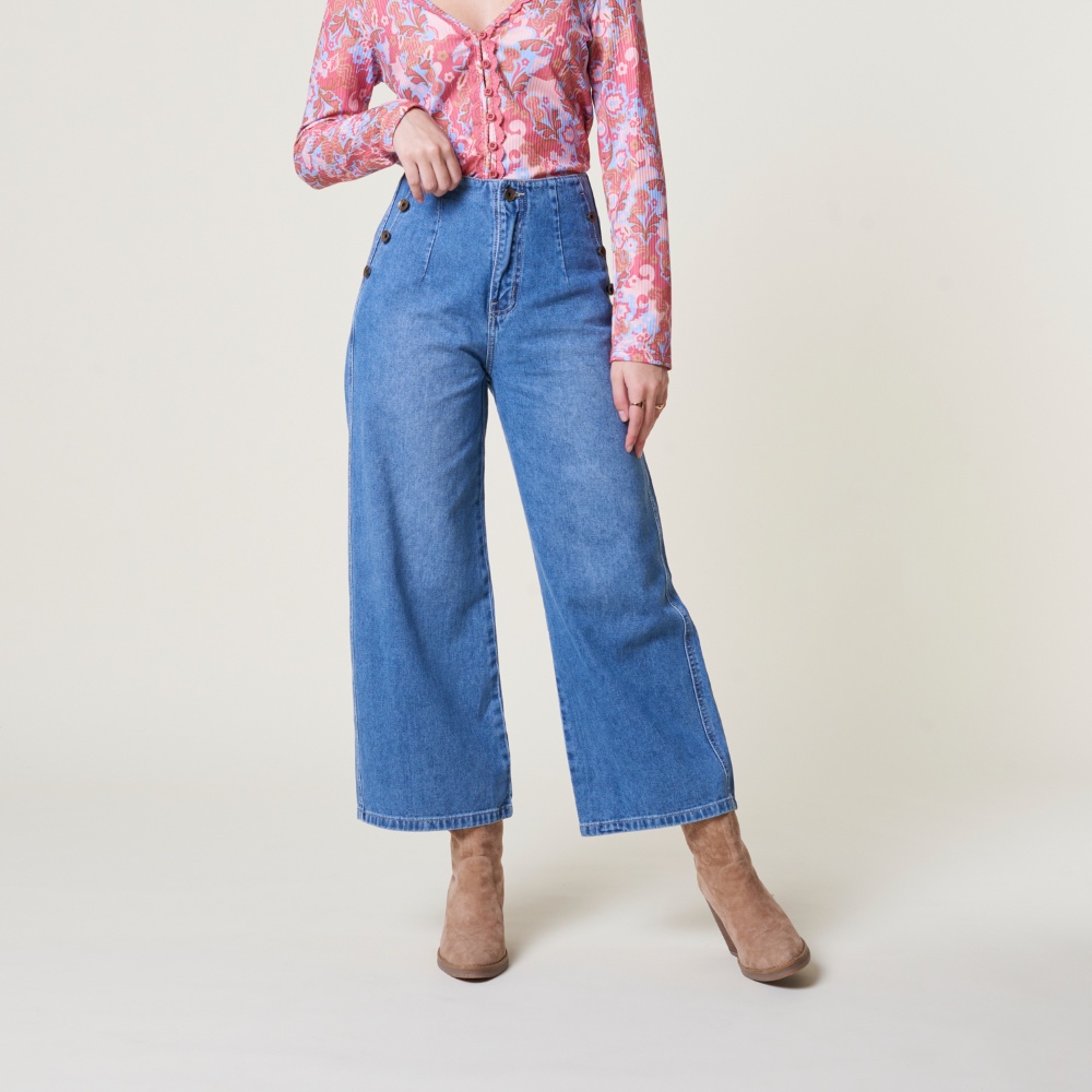 JEANS ALGODÓN CULOTTE MUJER EXIT OLAYA - 1
