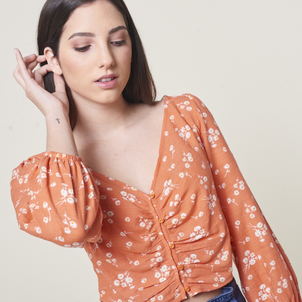 BLUSA ALGODÓN MUJER EXIT P24EXBL015 IRIS - 3