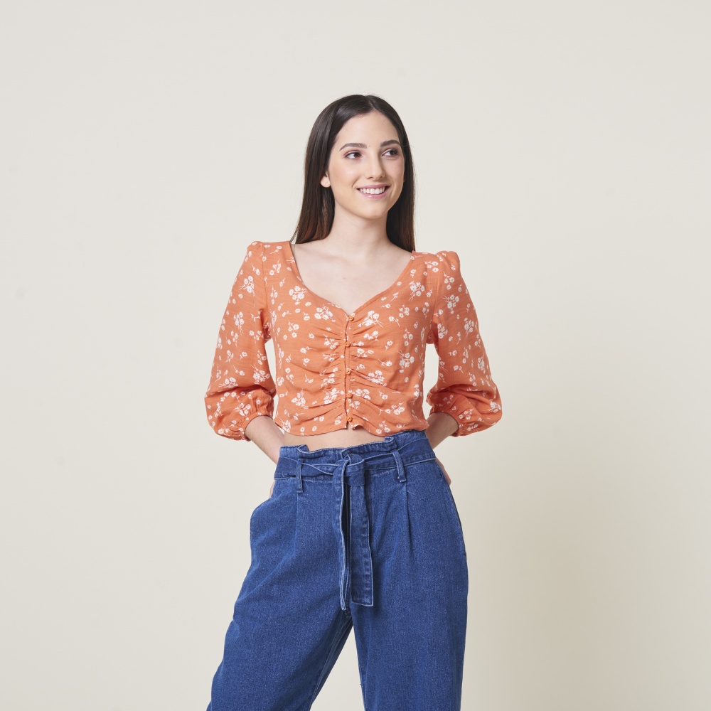 BLUSA ALGODÓN MUJER EXIT P24EXBL015 IRIS - 1