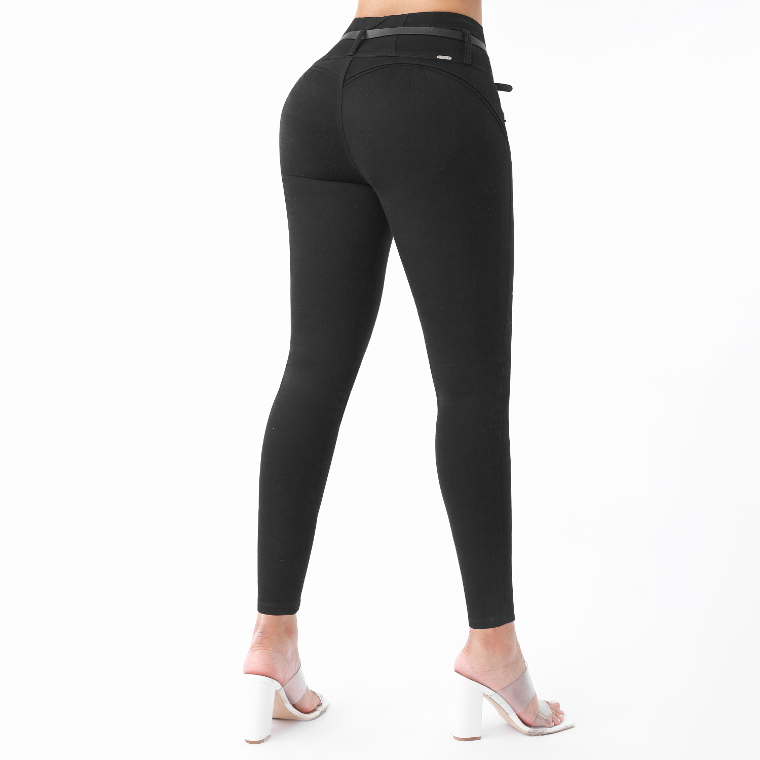Jean Skinny Femme Slim Fit Élastique Avec Effet Push-Up - Taille Moyenne, Confort Et Mise En Forme