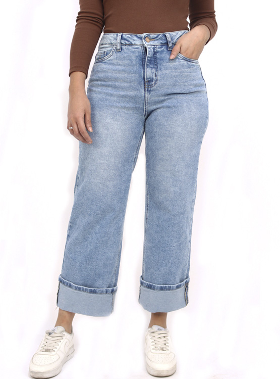 JEAN STRAIGHT MUJER KAYRA POBLET PERFECT FIT ALGODÓN - 1