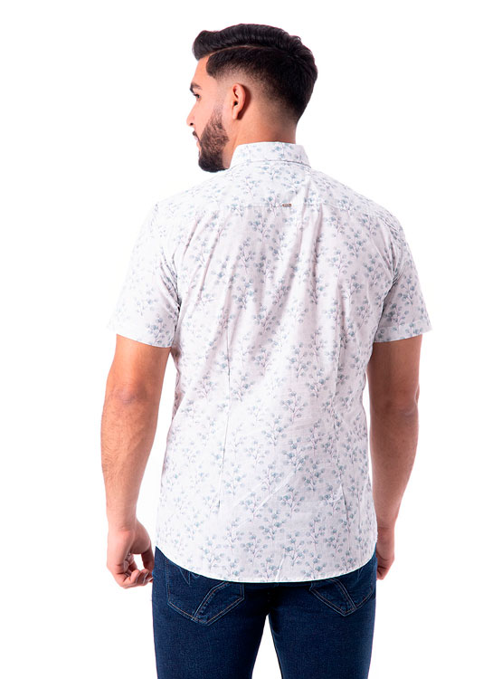 Camisa Abotonada De Verano 2024 De Manga Corta De Color Liso | Meses Sin Interés