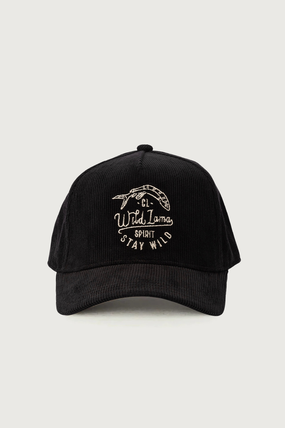 GORRO JOCKEY WILD LAMA SPIRIT CORDEROUY NEGRO - 1