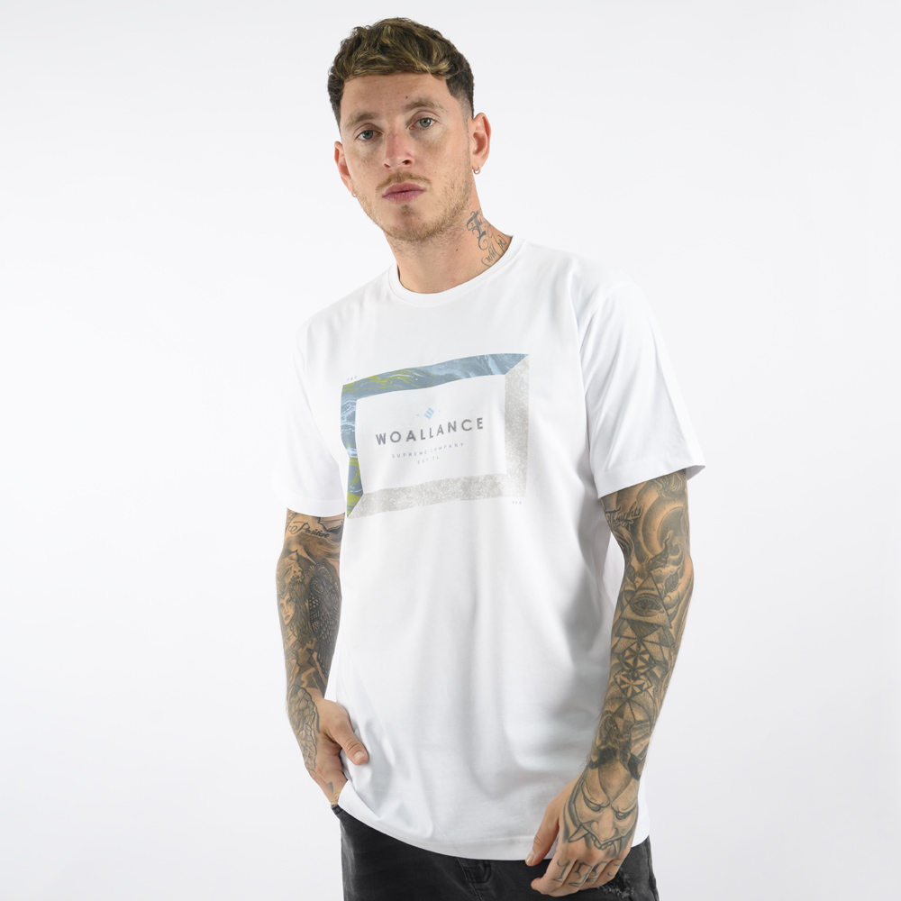 BEARCLIFF Polera Manga Corta 100% Algodón Long Fit Hombre Bearcliff
