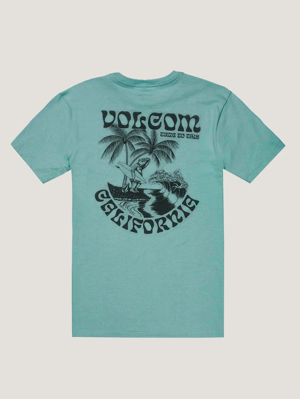 T-shirt Volcom Commixt Crew - Coupe Moderne Rayée Bleu Céleste - Homme
