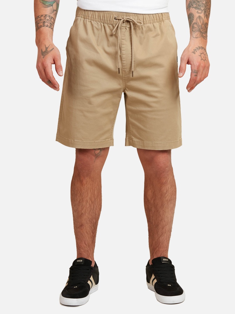 Bermudas Hombre Joluvi - Tejido Resistente Al Agua Y Abrasión, Color Piedra - Tallaje L