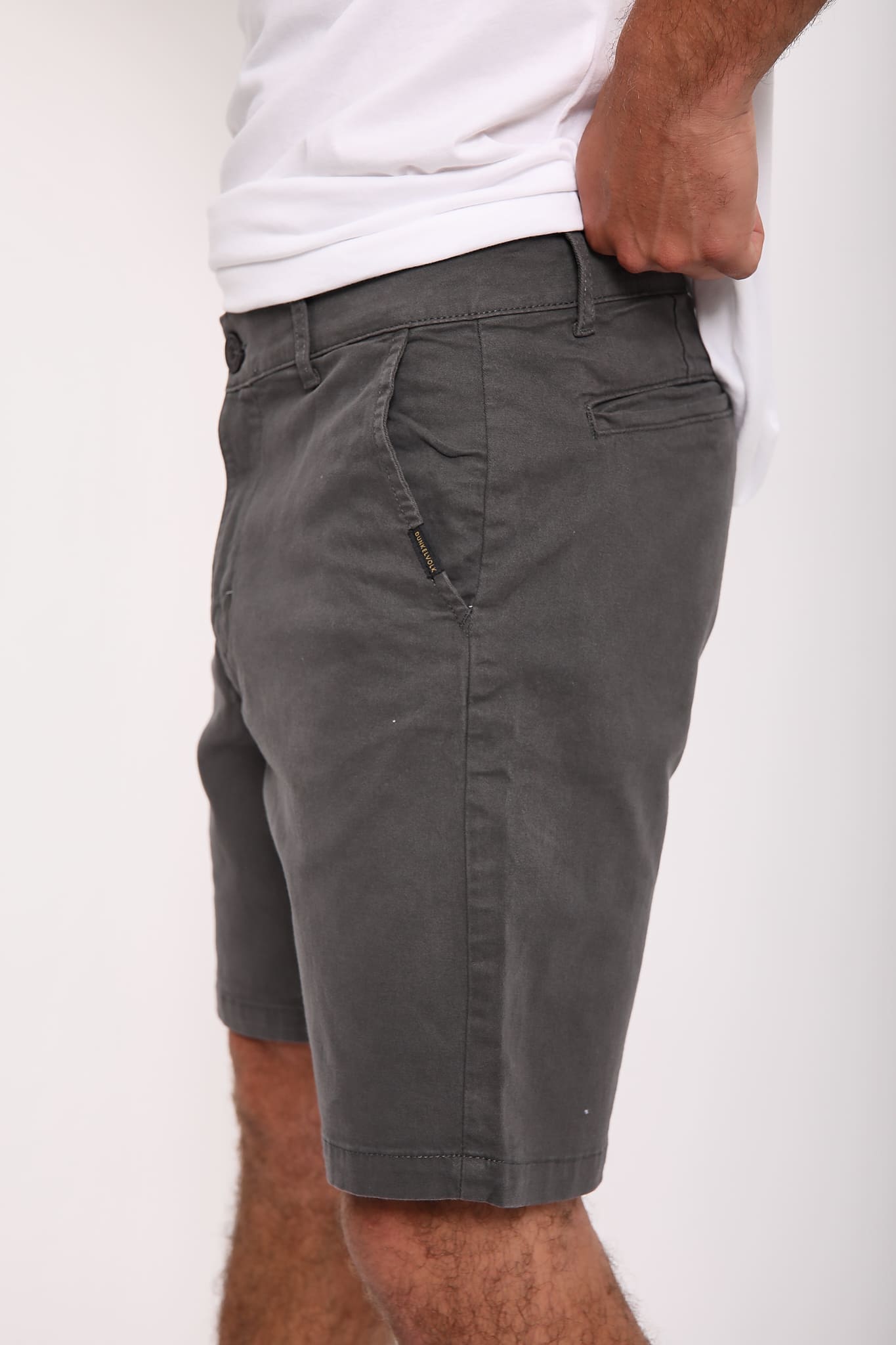 Short Homme JustSun - Coton-lin élastique - Taille Haute Avec Cordon - Parfait été/vacances