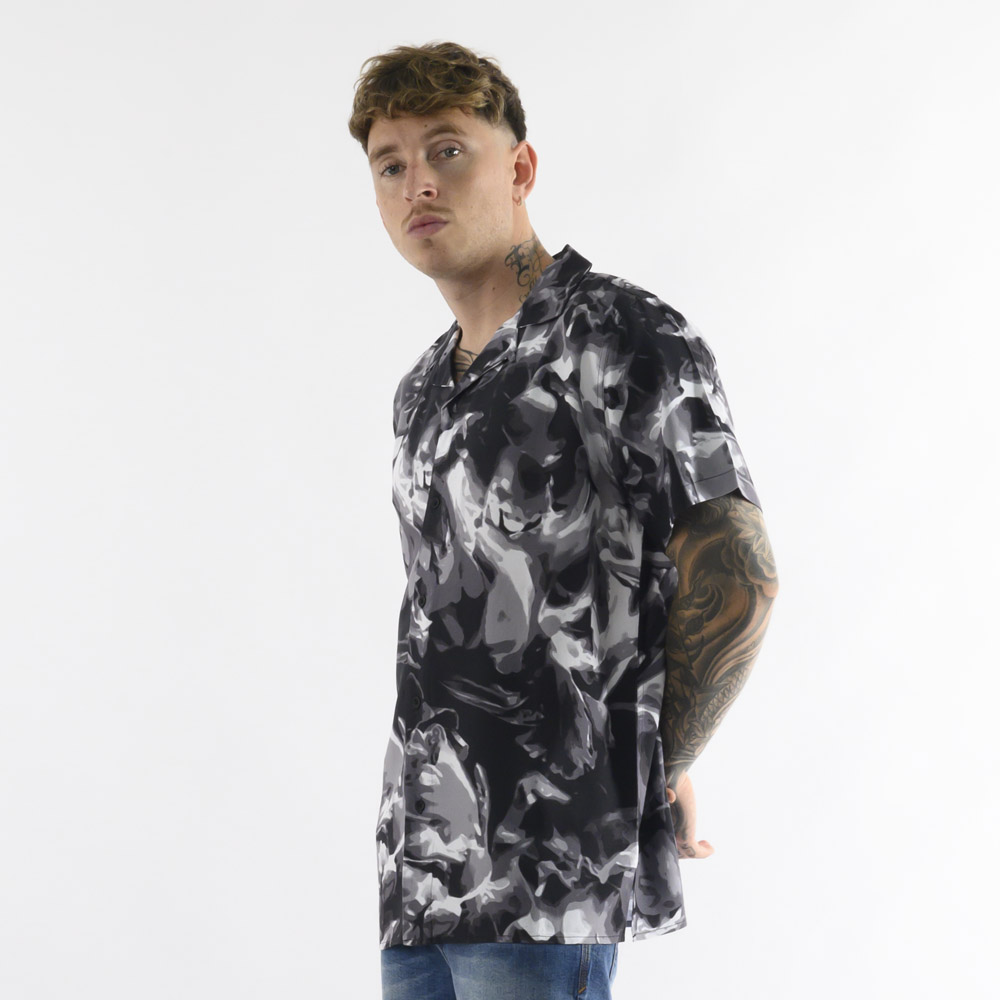 CAMISA MANGA CORTA HOMBRE BLACKOUT NEGRO LUCCA H23-24 - 3