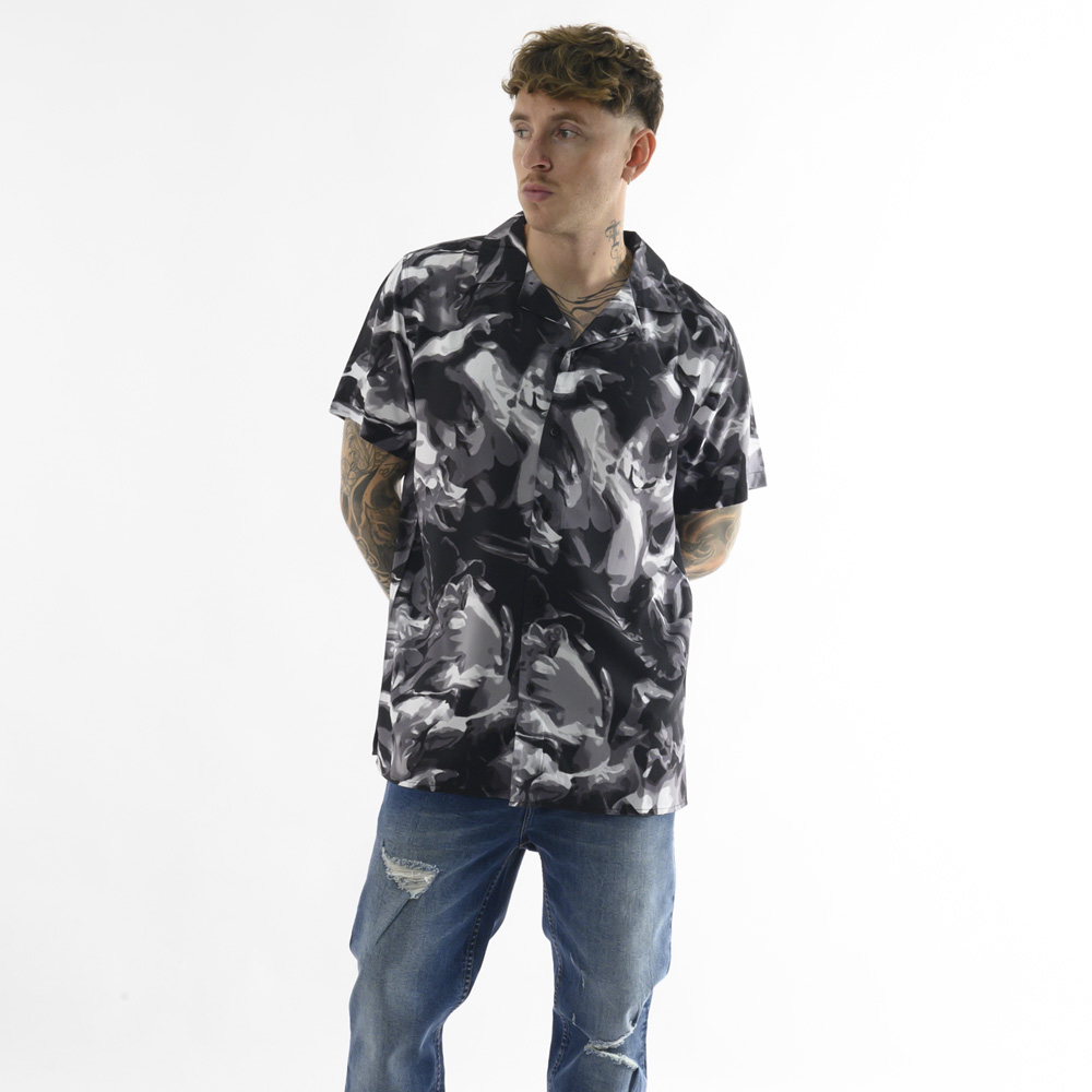 CAMISA MANGA CORTA HOMBRE BLACKOUT NEGRO LUCCA H23-24 - 4