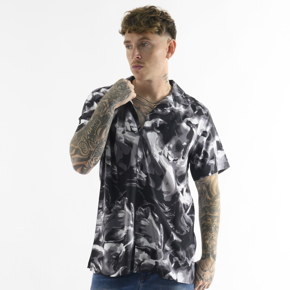 CAMISA MANGA CORTA HOMBRE BLACKOUT NEGRO LUCCA H23-24 - 1